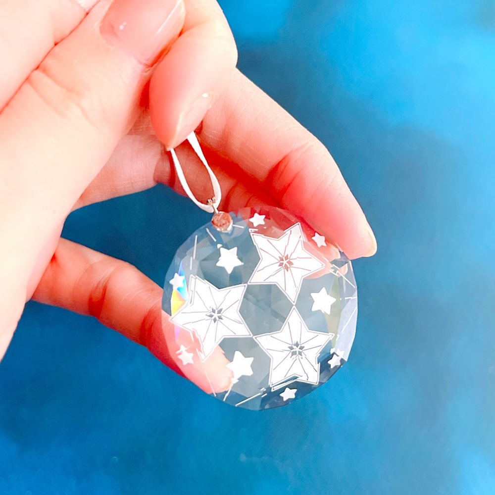 New Swarovski Crystal Clear Starflower Holiday Ornament Small 5545610